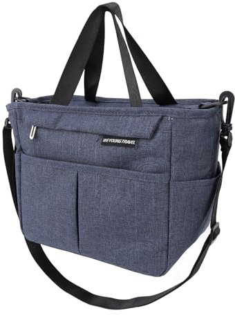 Yechiry Lonchera Reutilizable, Bolsa de Refrigerador Plegable de 7L de Gran Capacidad, Bolso Aislado | Bolsa de Almuerzo a Prueba de Fugas | Bolsa de Lonchera Térmica para Oficina (Azul)