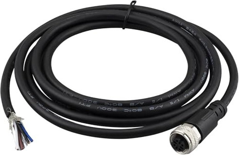 Lonlonty Câble mâle M12 femelle 4 broches IP67 étanche PVC blindage câble électrique M12 connecteur aéronautique 4 broches pour automatisation industrielle module de champ réseau d'appareils 22AWG 2M