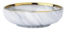 GIJMZY Marble Ceramics Dinnerware Set, Bone China White Plates, Round Tray (4-inch Saucer)