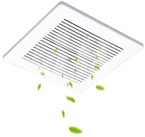 Koolenry 12 X 12 in Bathroom Exhaust Fan Cover Diverter Ventilation Hood for Square Ceiling or Wall-Mount Exhaust Fan