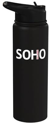 Soho New York NYC Graphic T Shirt Stainless Steel Insulated Water Bottle