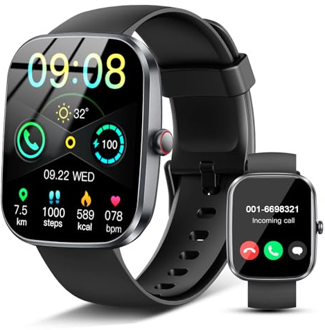 Reloj Inteligente Hombre Mujer, 1.91 Smartwatch con Llamadas Bluetooth y WhatsApp, Monitor de Sueño/Cardíaco/Podómetro, 110+ Modos Deportivos, IP68 Impermeable, 2026 Reloj Deportivo para Android iOS