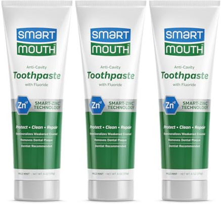 SmartMouth Zahnpasta, erfrischende Minze, 4,1-Unzen-Röhre (Packung mit 3)