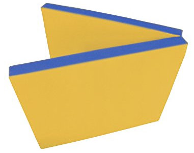 NiroSport Klappmatte 200 x 70 x 8 cm Gelb/Blau RG 25 Turnmatte Klappbar Weichbodenmatte Gymnastikmatte Fitnessmatte Schutzmatte faltbar Gästebett