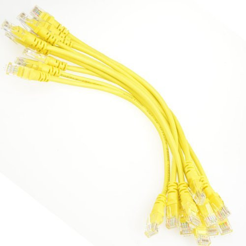 DSLRKIT Netzwerkkabel / Patchkabel, 568B, Cat5e, UTP, 25 cm, Ethernet, RJ45 (10 Stück)