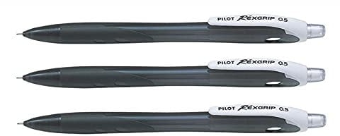 Pilot 3Stück Druckbleistift RexGrip Begreen 0,5mm schwarz