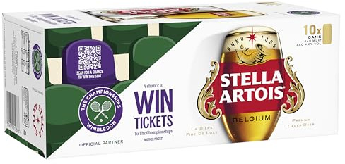 Stella Artois Premium Lager Beer cans 10 x 440ml