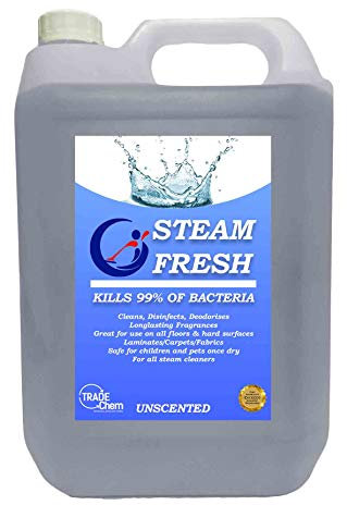 Trade Chemicals STEAM CLEANING DETERGENT SOLUTION - CLEANER FLUID FOR ALL MACHINES - 500ml to 1L (5L, Fragrance Free)