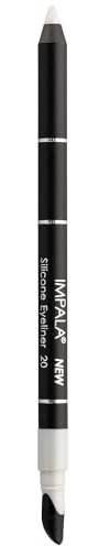 IMPALA | Wasserdichter Gel-Eyeliner mit Silikon, Perlweißer Farbton Nº 20 | Präziser Strich oder rauchiger Effekt | Leicht aufzutragende cremige Textur | Intensive und lang anhaltende
