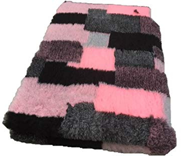 Vetbed Lit sec I Patchwork rose-gris I 75 x 100 cm