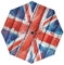 UK Flag Wooden Automatic Umbrella Great Britain Blue Red Windproof Waterproof UV Protection Travel Umbrella - 3 Folds Auto Open/Close Button Sun&Rain Car Umbrella