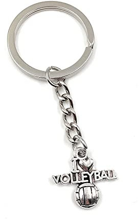 Onwomania - Volleyball Fan Herz Schlüsselanhänger - Metall Glücksbringer ideal als Geschenk z.B. für den besten Freund, die beste Freundin, Mama - Für Männer, Frauen & Kinder