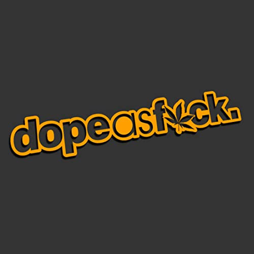 Decus Shop DOPE AS Fuck Pot MARIUHANA XL 1688 (orange) // Sticker OEM JDM Style Aufkleber