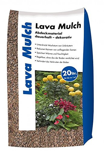 Hamann Lava-Mulch Rot 8-16 mm 20 l - Abdeckmaterial dauerhaft & dekorativ