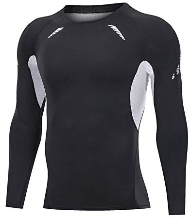 JEPOZRA Kompressionsshirt Herren Langarm Laufshirt Winter Thermoshirt Unterziehshirt Herren Fussball Sportshirt Sportbekleidung Tshirt Für Laufen Fitness