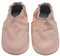 Bemesu chaussures rampantes pour bébés premiers marcheurs chaussons en cuir chaussons pour enfants en cuir souple uni rose clair (L, 12-18 M, EU 21-22)