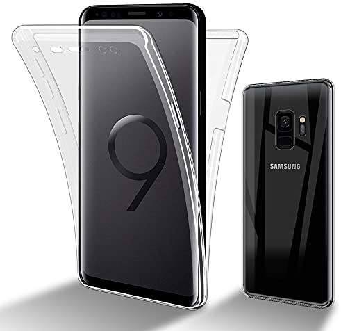 Cadorabo Hülle kompatibel mit Samsung Galaxy S9 Schutzhülle TPU Silikon Case 360 Slim Kratzfest Weiche Gummi mit Rundumschutz Case Hülle für Galaxy S9 in Transparent