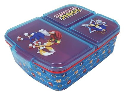 Fiambrera para niños, con compartimentos, para guardería, de plástico sin bisfenol A (Sonic)