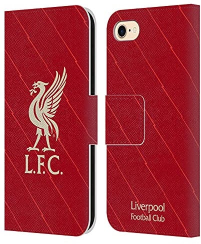 Head Case Designs Officially Licensed Liverpool Football Club Home 2021/22 Leather Book Wallet Case Cover Compatible With Apple iPhone 7/8 / SE 2020 & 2022