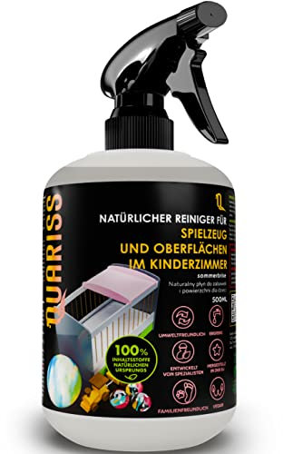 QUARISS Natürlicher Reiniger für Spielzeug und Oberflächen im Kinderzimmer - Hygienespray Kleinkinder & Babys Matte Stuhl Tisch Vegan Ohne Allergene - Sommerbriese Duft (500 ml)