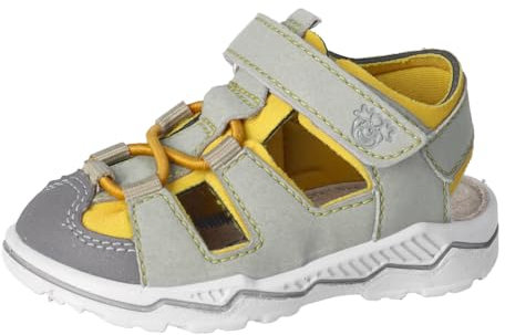 RICOSTA Jungen Sandalen Gery, Kinder Lauflernschuhe, Weite: Mittel, waschbar, Strandschuhe, Outdoorsandalen, Halbschuhe, eukalyptus/gelb (530), 27 EU