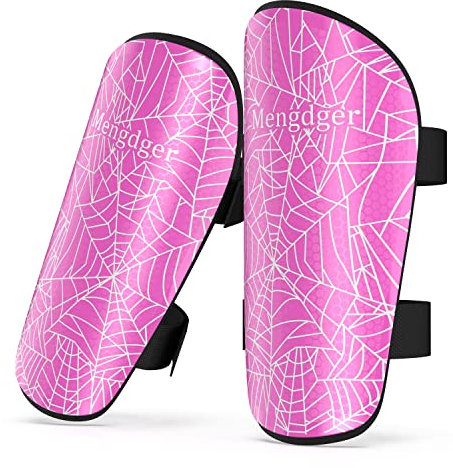 Parastinchi da calcio per bambini, parastinchi da calcio, ragazzi, protezione per polpaccio, protezione per bambini, in EVA, riduce gli urti per età 4 5 6 7 8 9 10 11 12 (M, rosa)