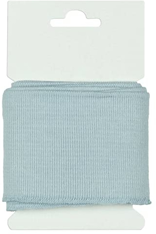 Cuff Bündchen Öko-Tex 135x7cm Strickbündchen Baumwolle in 50 Farben erhältlich, Farbe:064 - hellblau