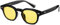 Gtand Unisex Vintage Retro Round Style Tinted Sunglasses For Men Women Fashion Circle Sun Glasses 46mm, C07 Black Frame/Yellow Tinted Lens, 46 mm