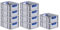 PROREGAL SuperSparSet 10x Eurobox NextGen Color | HxBxT 17x30x40cm | 16 Liter | Griffe blau offen | Glatter Boden | Eurobehälter, Transportbox, Transportbehälter, Stapelbehälter