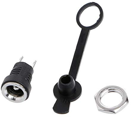 hero-s Prise jack femelle 5,5 mm x 2,5 mm pour prise jack d'alimentation étanche Montage sur panneau femelle Connecteur de montage Prise d'alimentation Jack 5,5 x 2,5 mm