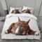 MLUNKQAIL Bettbezug 135x200 Bullterrier Bettwäsche Weiss Weich Atmungsaktiv Bettwäsche Set Mikrofaser Bettbezüge und 2 Kissenbezüge 80x80 cm mit Reißverschluss für Ganzjaehrig
