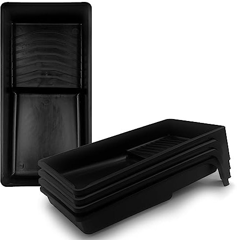 4 Inch Paint Tray (Pack of 5) – Painting Tray with Textured Anti-Skid Grip, Compatible with 4 inch Mini Paint Rollers Types of Paint, Varnish, Lacquer and Wood Treatments