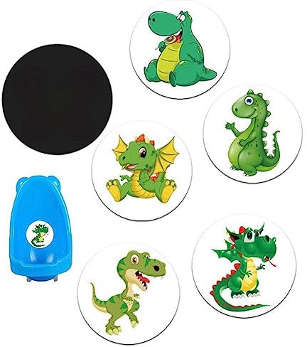 Töpfchentraining-Aufkleber, 5 Stück, Cartoon-Farbwechsel-Pipi-Aufkleber, interessante Töpfchen-Zielaufkleber für das Toilettentraining von Jungen