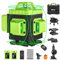 IMAYCC Nivel Laser Autonivelante 4x360° Grados Verde 16 Lineas Brillo Ajustable con Líneas Cruzadas Horizontales y Verticales, Modo Manual y Pulsado,2 Baterías, Cargador, Mando a Distancia