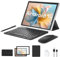 Tablet 10 inch, Android 14 Tablet with Keyboard, 6GB+64GB 1TB Expand, 2.4G/5G WiFi, 6000mAh Battery, BT 5.0, GMS Certified, 1280x800 IPS Touch Screen, Dual Camera, with Case, Mouse, Stylus (Gray)