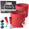 Loopa Pro Grip Tapes Fußball Schienbeinschonerhalter aus hochwertigem Silikon für Herren, Damen & Kinder (ab12J.) | Fußball Stutzenhalter | Shin Guard Holder | Shin Pad Stay (Red)