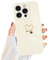 Newseego Case for iPhone 15 Pro, Cute Gold Love Heart Pattern Design Pro Phone Women Girls Soft Slim Flexible Silicone Shockproof Camera Protection Bumper Cover -White