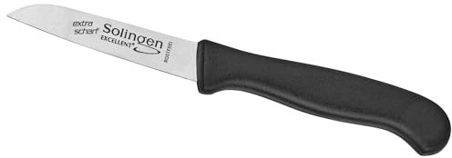Shehade - Solingen - Petit couteau de cuisine Solingen pour la cuisine - Couteau à légumes - Couteau à fruits - Couteau à éplucher - Lame droite - Acier inoxydable - Extra tranchant