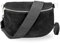 BRISE Bauchtasche Damen Wildleder AFIA Handgemachte Umhängetasche Crossbody Bag mit Ledergurt + Optionalen Breiten Gemusterten Riemen 3 Fächer Stylische Hüftltasche Made in Italy (Schwarz - 5)
