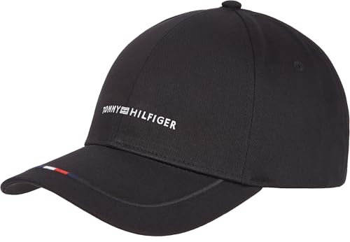 Tommy Hilfiger Herren Cap Foundation 6 Panel mit Logo, Schwarz (Black), Einheitsgröße