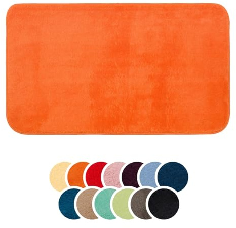 liebling Badteppich, 100% Polyester - Mikrofaser, Serie Santos, 70 x 120 cm,1500 g/m², 30 Grad waschbar, Farbe: Terra