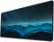Gaming Mauspad XXL 800x300x3mm, Blau Schwarz Mousepad mit Vernähte Kanten, Wetterfest Anti-Rutsch Mouse Pad, Groß Schreibtischunterlage für PC, Laptop Verbessert Präzision und Geschwindigkeit,Geschenk