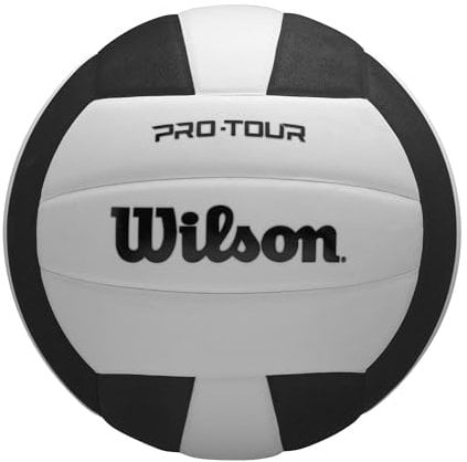 Wilson Pro Tour Indoor-Volleyball, Schwarz/Weiß, offizielle Größe
