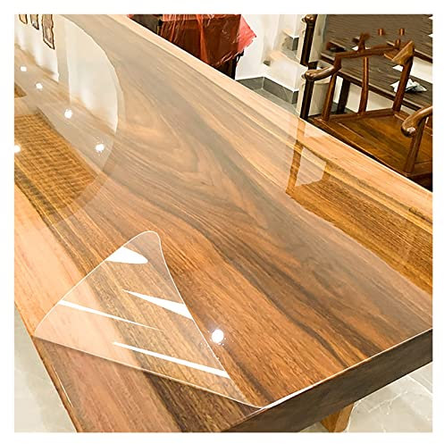 Película protectora transparente autoadhesiva para mesa de comedor, impermeable, cortable, plástico, transparente, 140 x 240 cm de ancho, ideal para encimeras de cocina y muebles