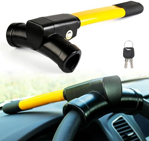 JGQFB Car Steering Wheel Lock for Kia NIRO Hybrid/NIRO EV ab 6, Safe Secure Heavy Duty Anti-Theft Bar, High Visibility Car Lock Anti-Theft Device