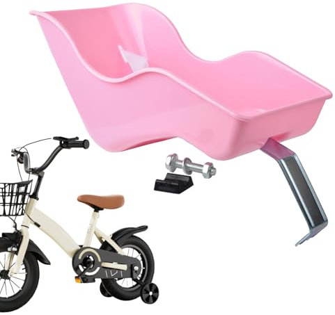NevPuose Puppenfahrradsitz - rosa Puppensitz, gefüllter Tiersitz | Pink Cycle Babypuppenhalter, hinteres Fahrradzubehör für Puppen, Fahrrad-Puppensitze für Kinder, Babypuppensitz für rosa Dreiräder