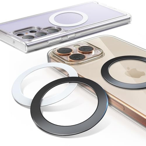volport for Magsafe Ring Sticker, Extra Strong Universal Ultra Thin 0.3mm Magnetic Metal Ring Adapter with 3M VHB Adhesive for iPhone 16 15 14 13 12 Samsung Android Phone Case Popsocket Kindle Wallet