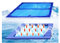Coperta termica resistente per piscina, antipolvere, rettangolare, galleggiante, per piscine interne/esterne, dimensioni: 1,5 m x 2 m