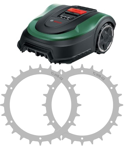 Evenlinkics Mähroboter Spikes für Bosch Indego mähroboter, 170 mm Spikes mit 12 Schrauben，Entgratet，Traktionsverbesserung für Roboter Rasenmäher.