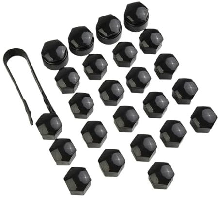 17mm Radmutterbolzen-Blenden-Bolzen-Abdeckung Schwarze Diebstahlschutzkappe, für Opel, für BMW